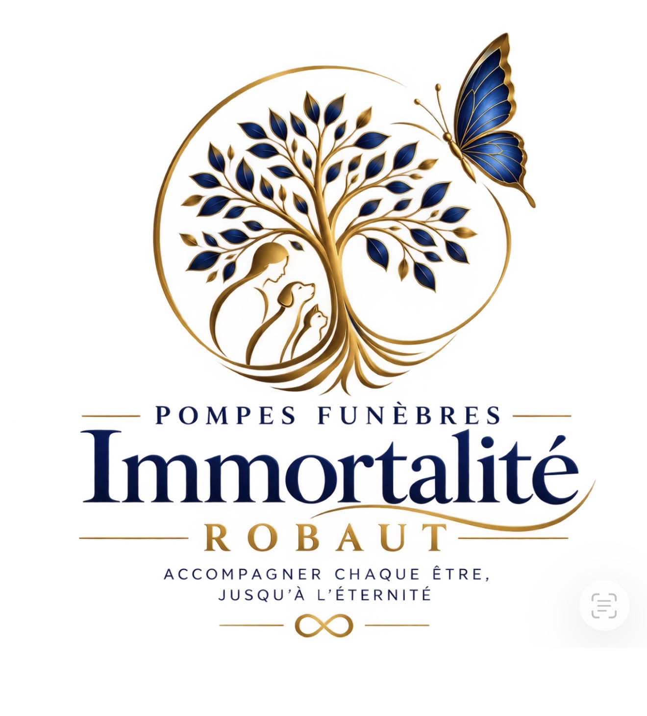 Logo de la pompe funèbre : Pompes Funèbres Immortalité  - O.ROBAUT -
