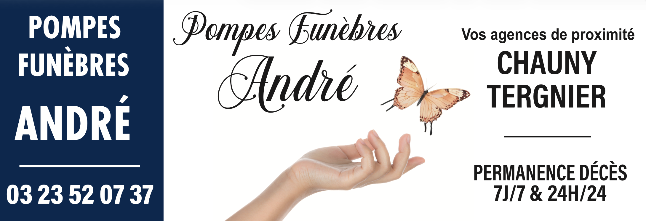 Logo de la pompe funèbre : Pompes Funèbres André - Chauny