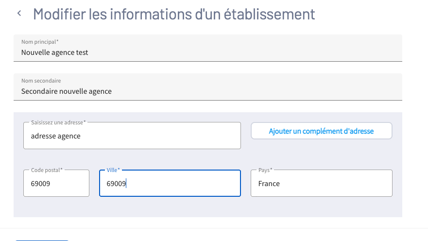 Logo de Agence test